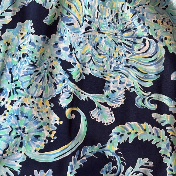 Lilly Pulitzer Margot Swing Dress High Tide Pima Cotton M - Picture 7 of 10